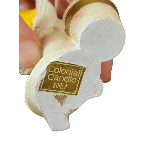 Vintage Colonial Candle Angel Candle Holders Set of 2 Korea - Picture 7 of 8